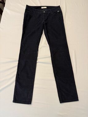Abercrombie & Fitch Women’s Corduroy Pants Size 6 Navy Straight/Slim Leg Y2K
